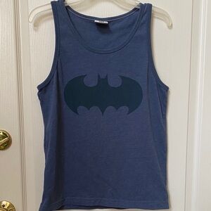 Batman Blue Tank Top with Iconic Logo